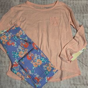 NWT Sz 7/8 Girls pants and shirt